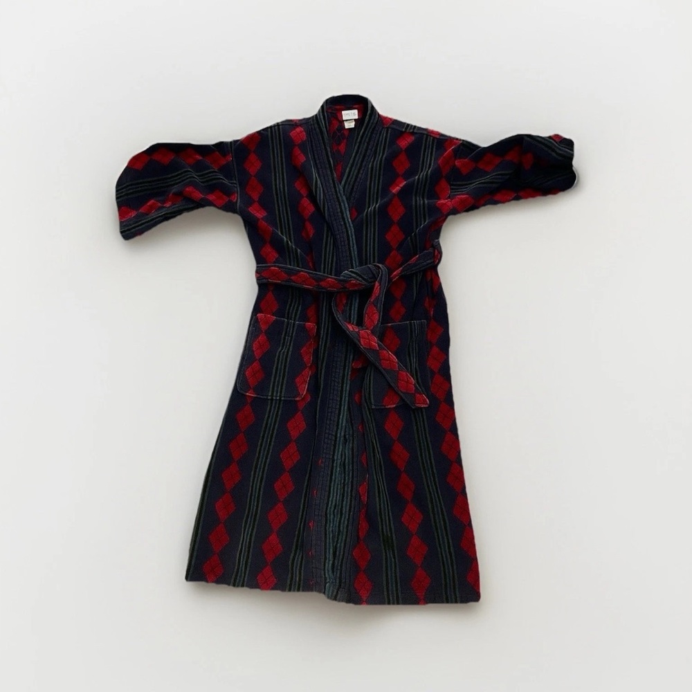 Christian Dior Robe De Chambre Made Turkey Terry Cloth Bath One Size VINTAGE